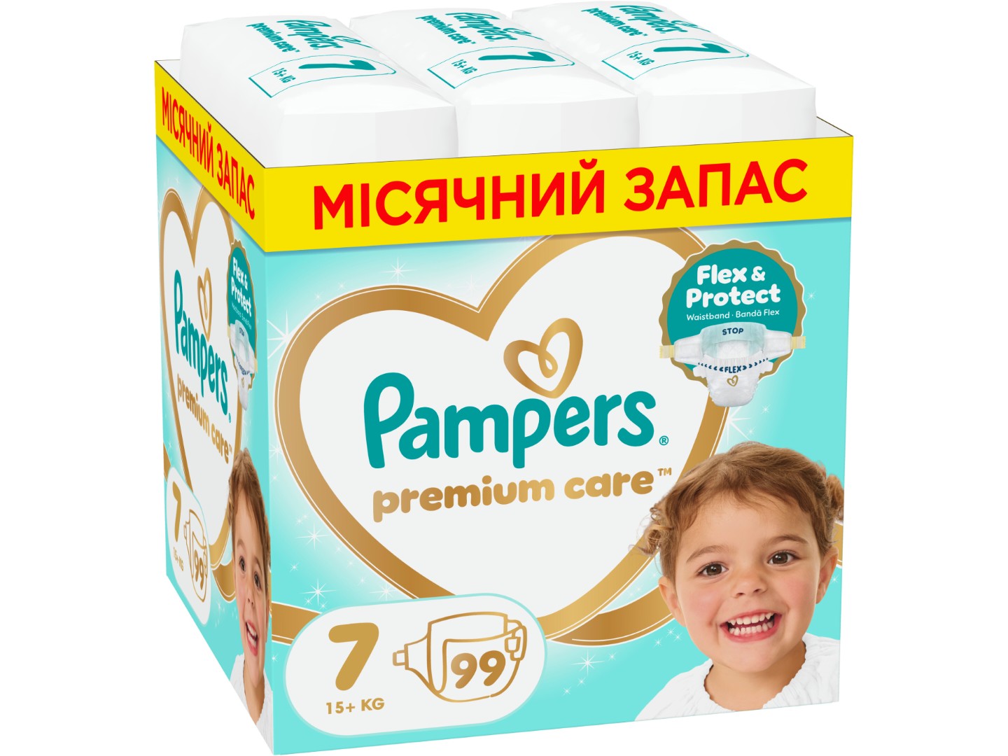 Одноразові підгузки Pampers Premium Care Розмір 7 (15+ кг) 99 шт (80883543)